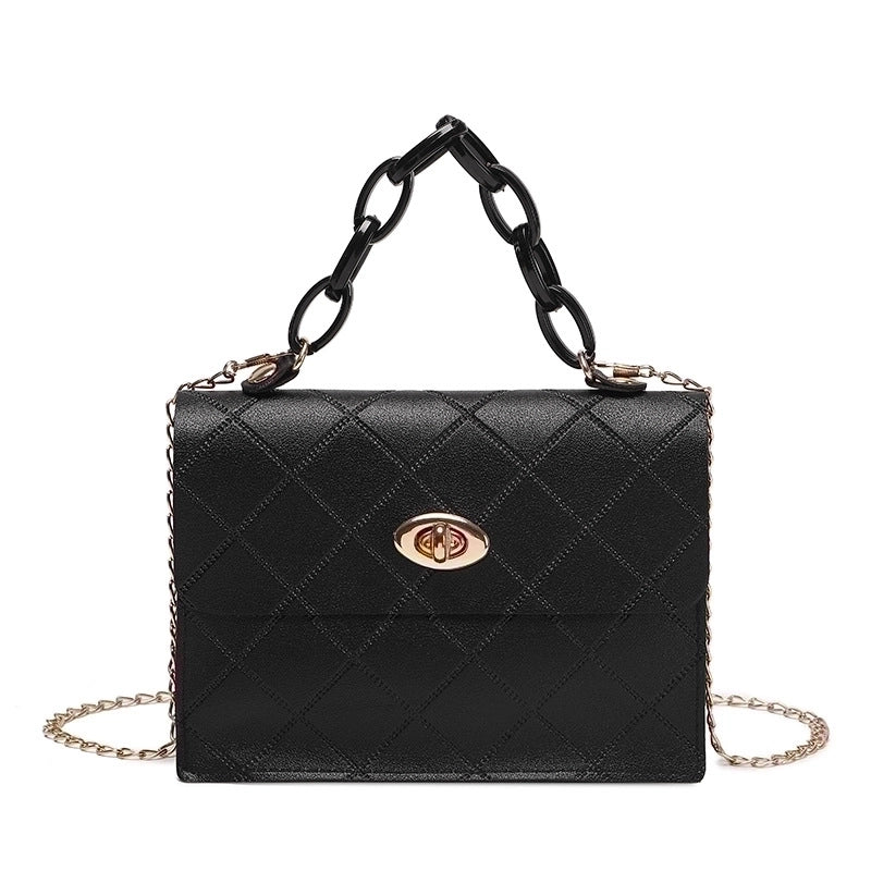 Women's Small Summer Pu Leather Elegant Square Bag