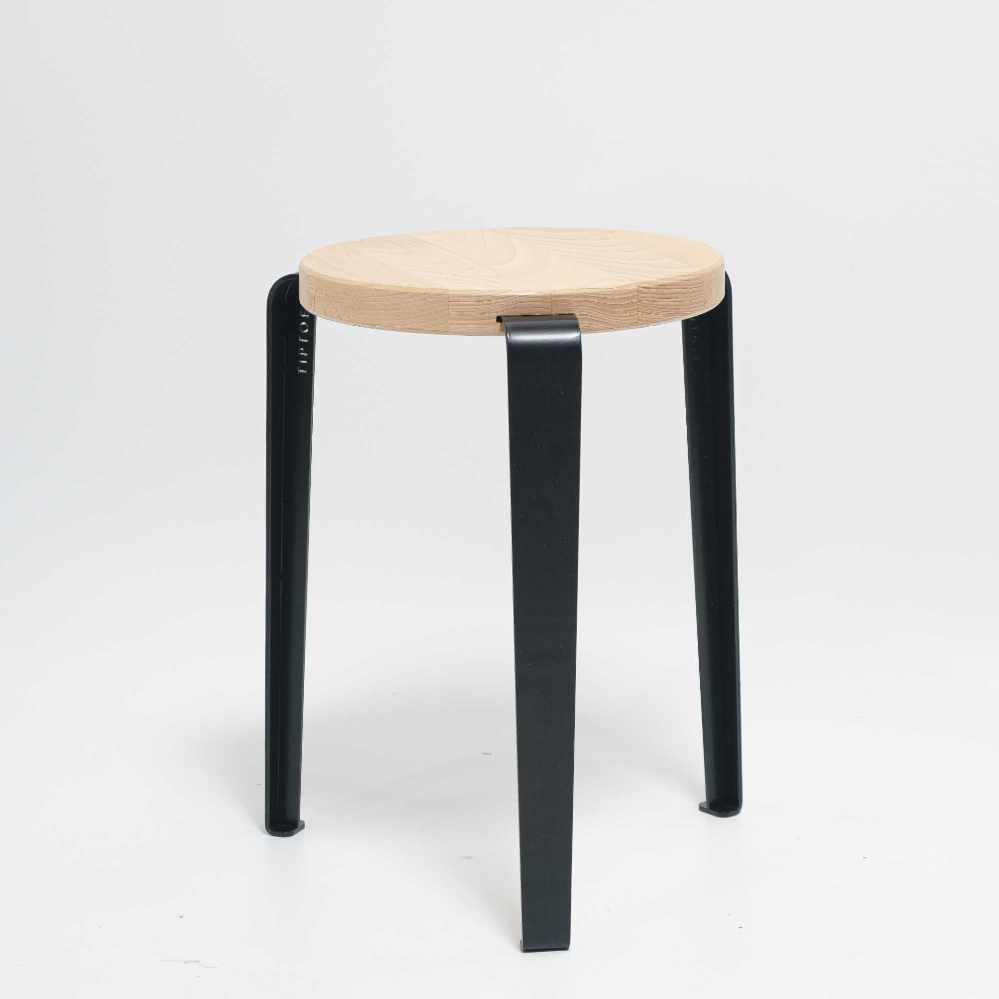 refurbished | Tiptoe LOU Stool. Black/Beech