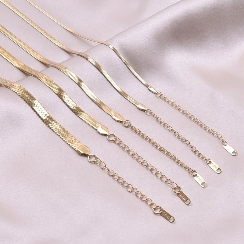 IG Style Geometric 201 Stainless Steel 18K Gold Plated Plating Bracelets Anklet Necklace