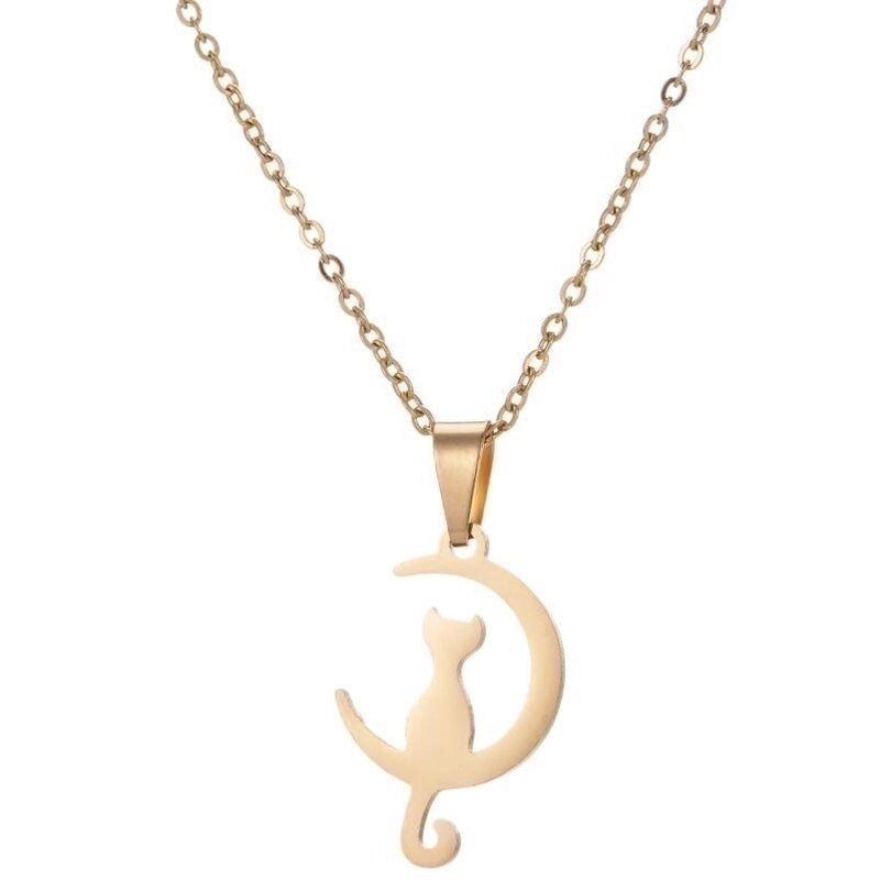 Minimalist Animal 201 Stainless Steel 18K Gold Plated Plating Stainless Steel Necklaces