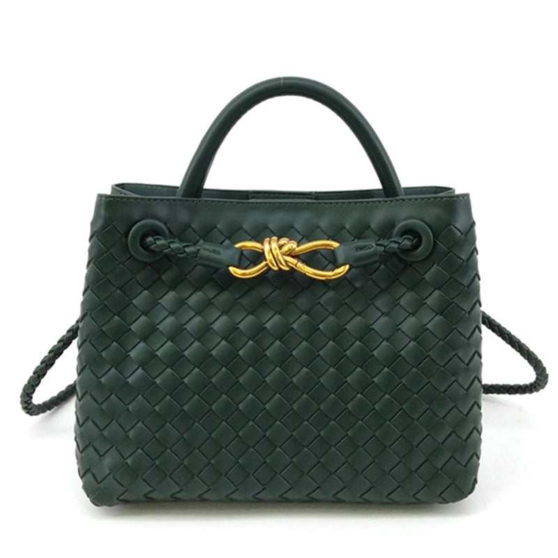 Women's Medium Pu Leather Solid Color Streetwear Square Magnetic Buckle Handbag