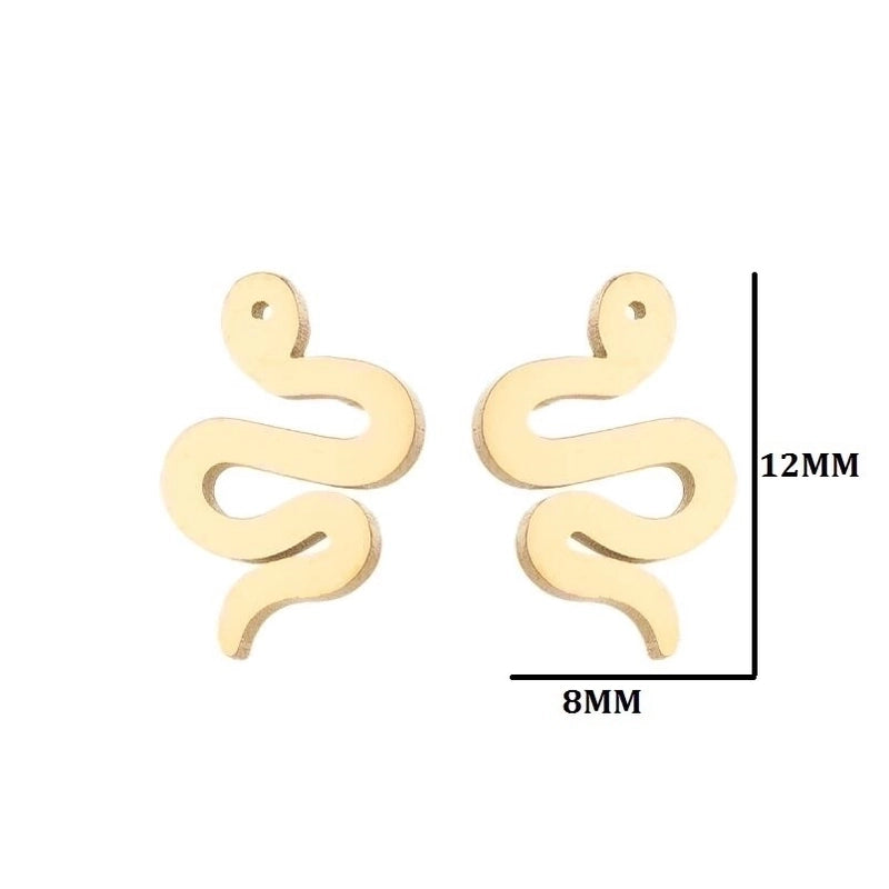 Minimalist Animal 304 Stainless Steel No Inlaid 18K Gold Plated Ear Studs