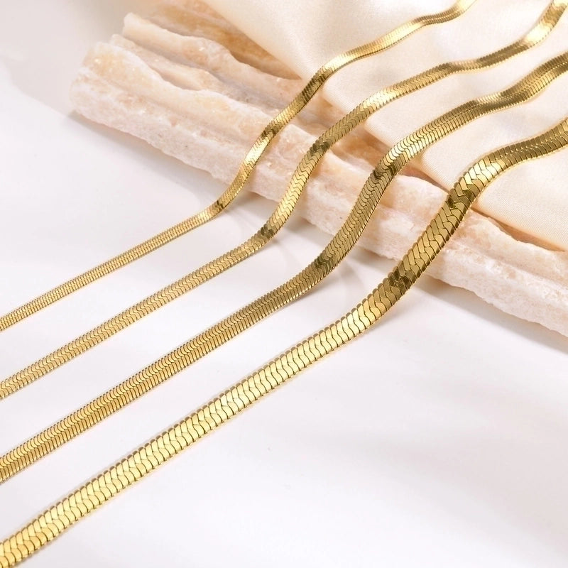 2 Pieces Minimalist Geometric Stainless Steel Gold Plated Necklace