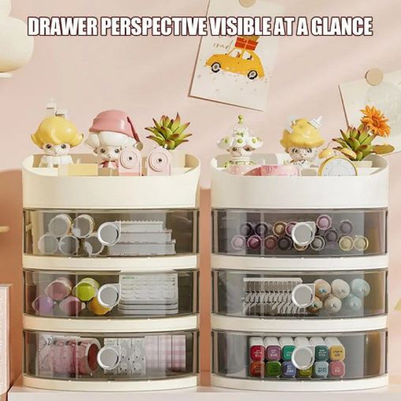 3X DRAWERS SIDE DESK STORAGE ORGANIZER