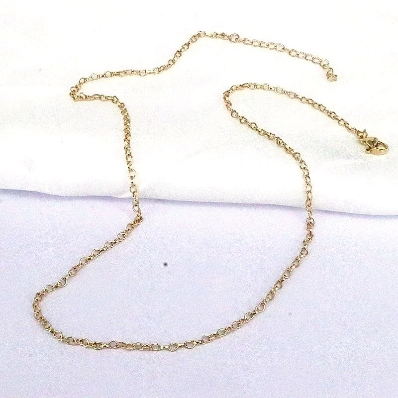 Minimalist Solid Color Copper Gold Plated Necklace In Bulk