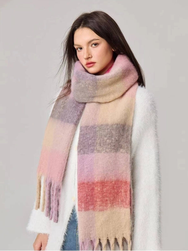 Women's Sexy Romantic Plaid Polyester Scarf
