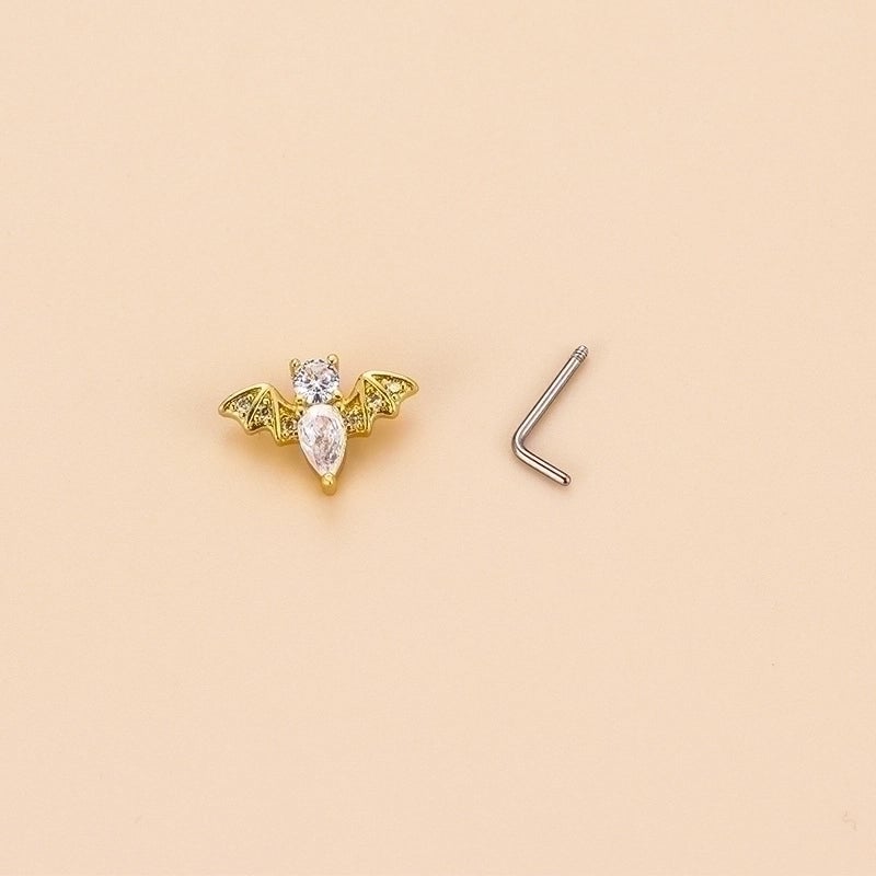 1 Piece Nose Rings & Studs Fashion Clouds Heart Shape Flower 316L Stainless Steel  Copper Plating Zircon