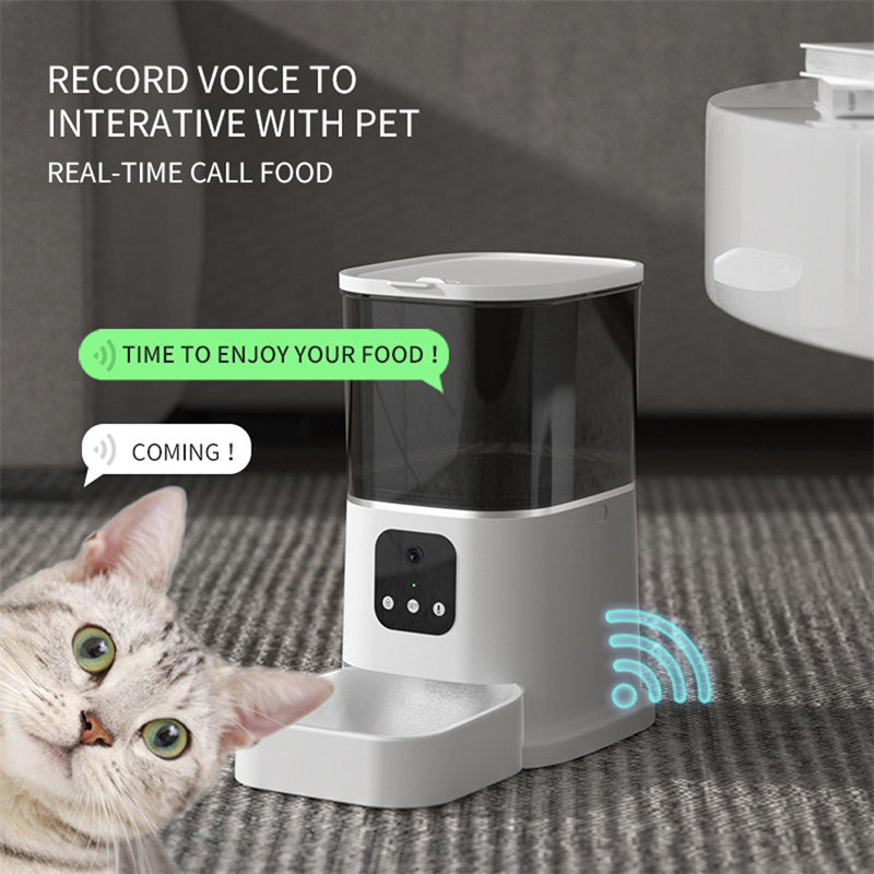 Smart WiFi Automatic Cat Feeder – 6L with mobile App Control