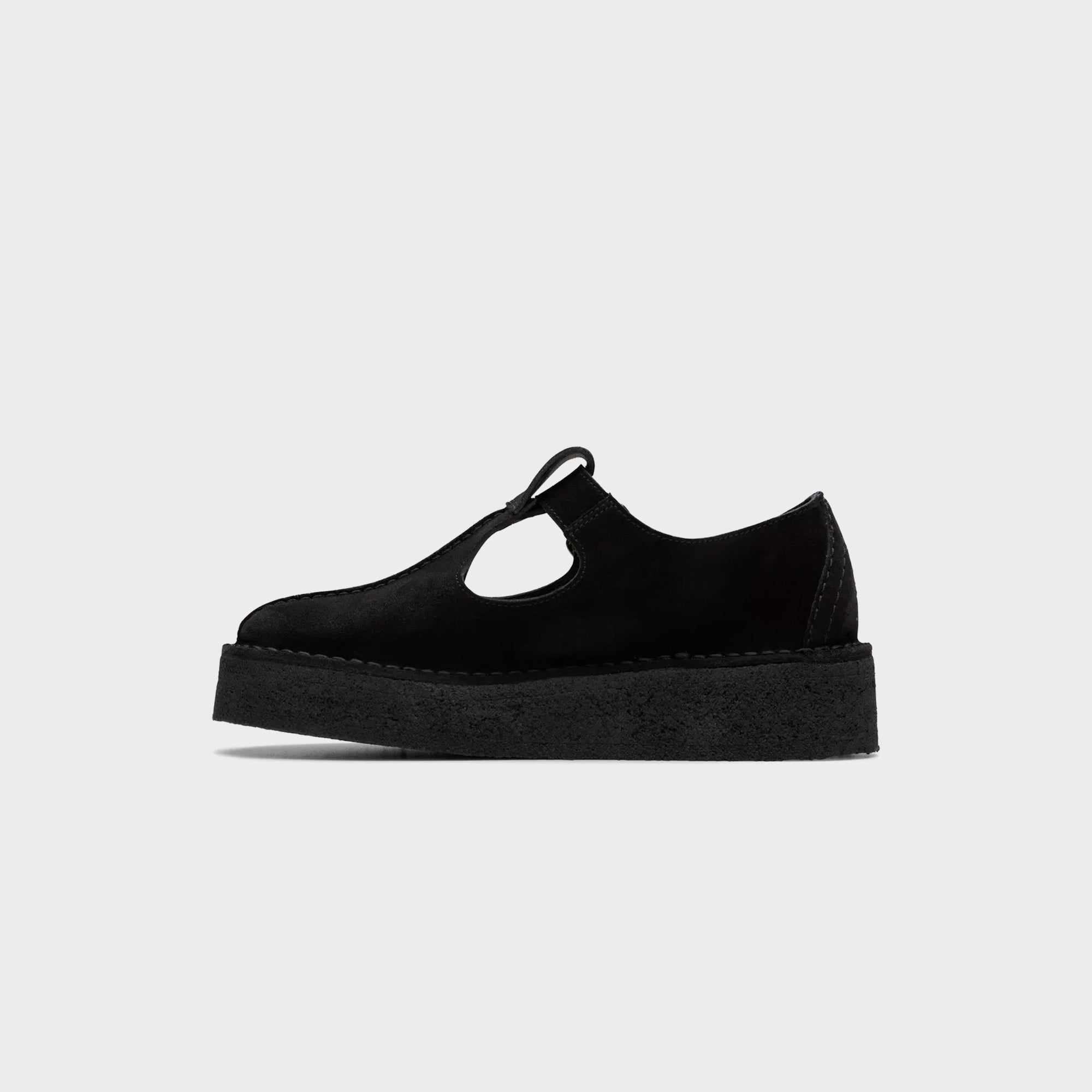 Clarks WMNS Trek Wedge T-Bar - Black Suede