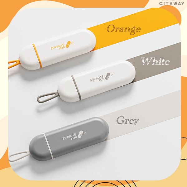 CithwayTravel-Friendly Sliding Pill Box Organizer