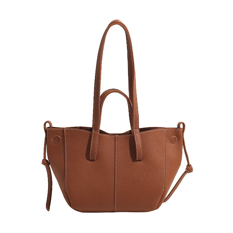 Women's Medium Pu Leather Solid Color Vintage Style Classic Style Bucket Magnetic Buckle Shoulder Bag