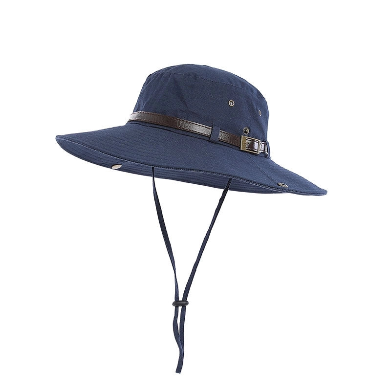 Unisex Casual Minimalist Letter Solid Color Embroidery Big Eaves Bucket Hat