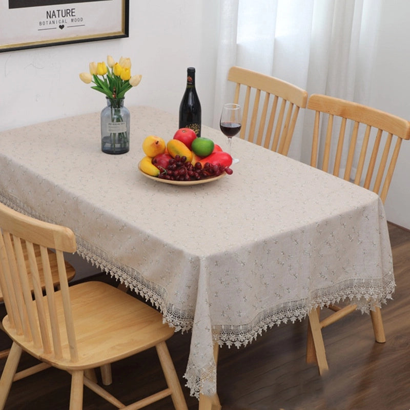 Pastoral Flower Cotton And Linen Tablecloths