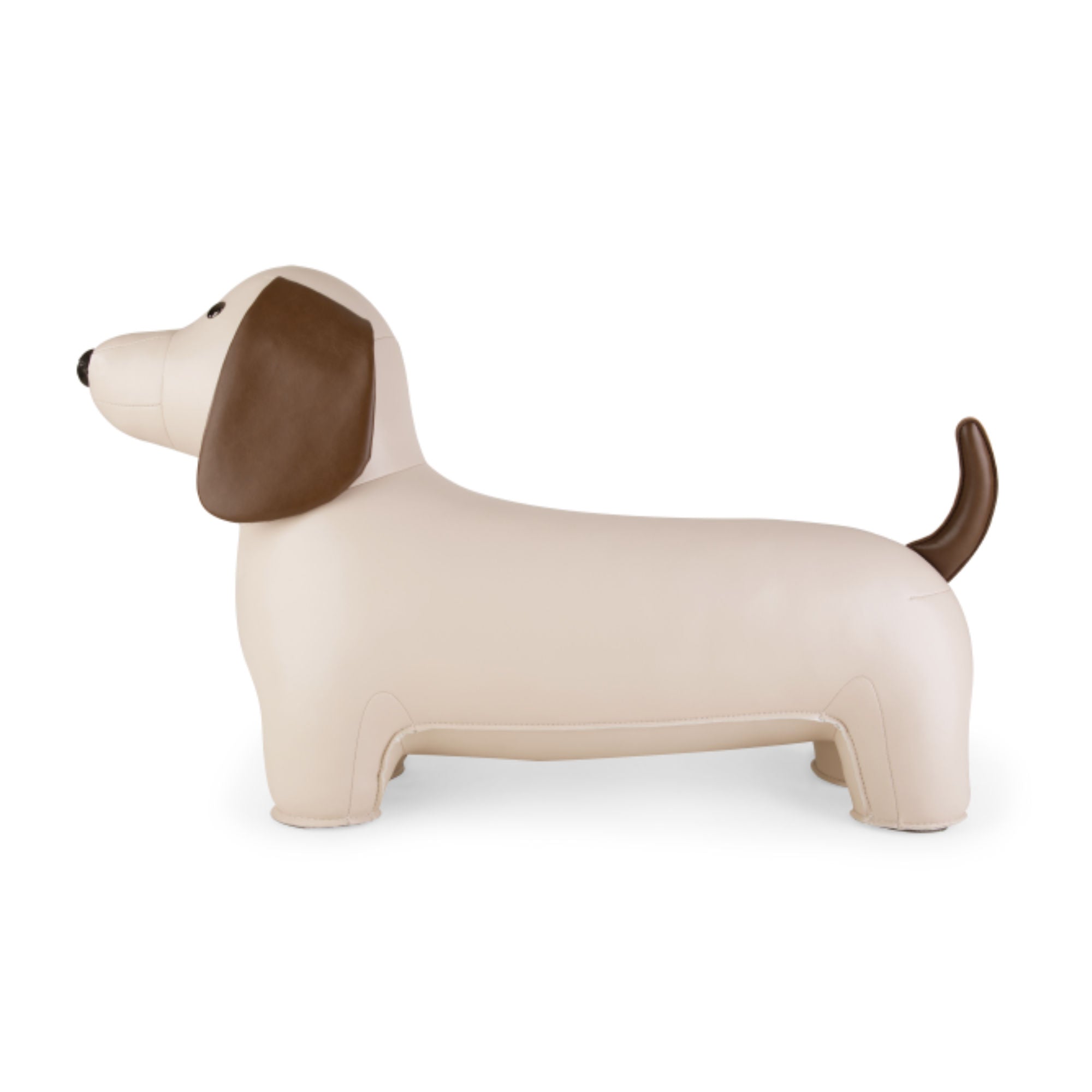 Zuny Large Teckel Animal Stool. wheat/brown