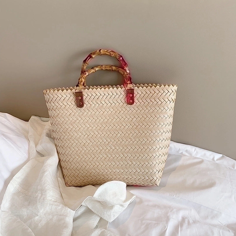 Women's Medium Straw Bag Hander Bag