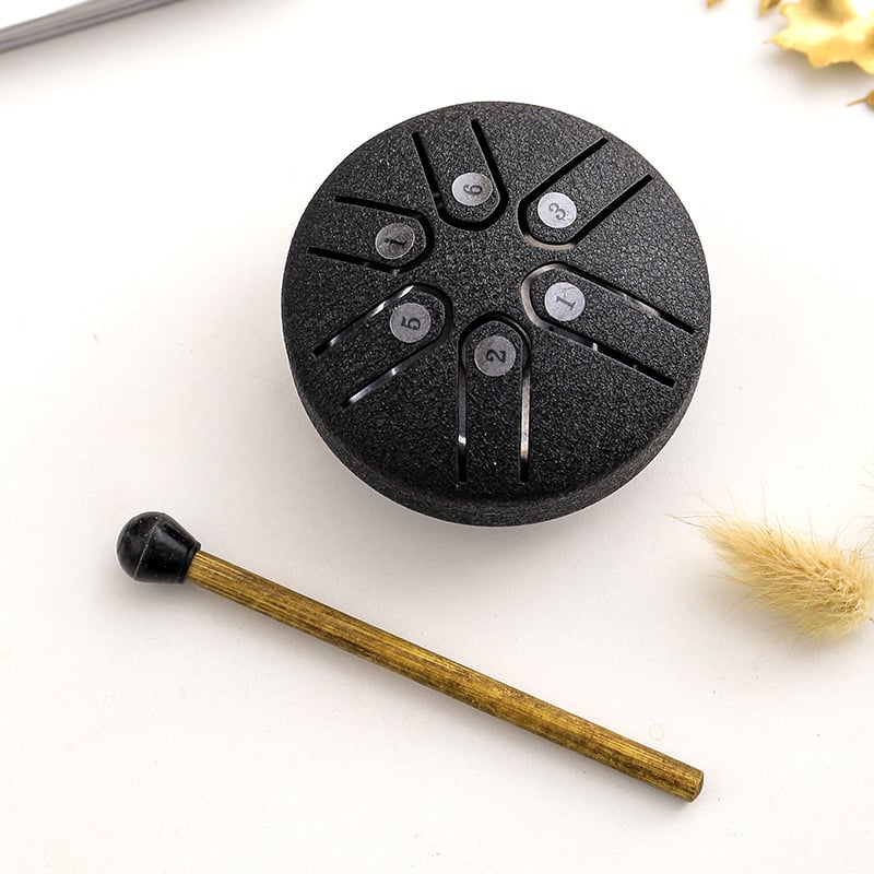 🔥🎁BUDDHA STONES MINI STEEL TONGUE DRUM 3 INCH SOUND HEALING DRUM KIT