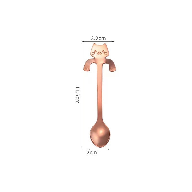 2 Pieces Cute Cartoon Stainless Steel Spoon 1 Piece