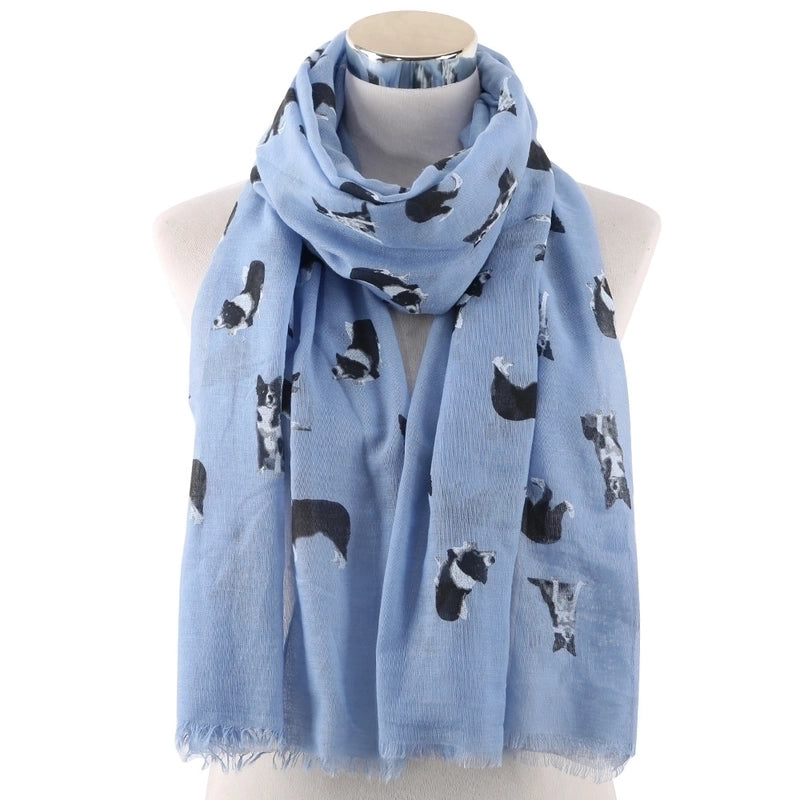 Women's Streetwear Dog Polyester Printing Scarf