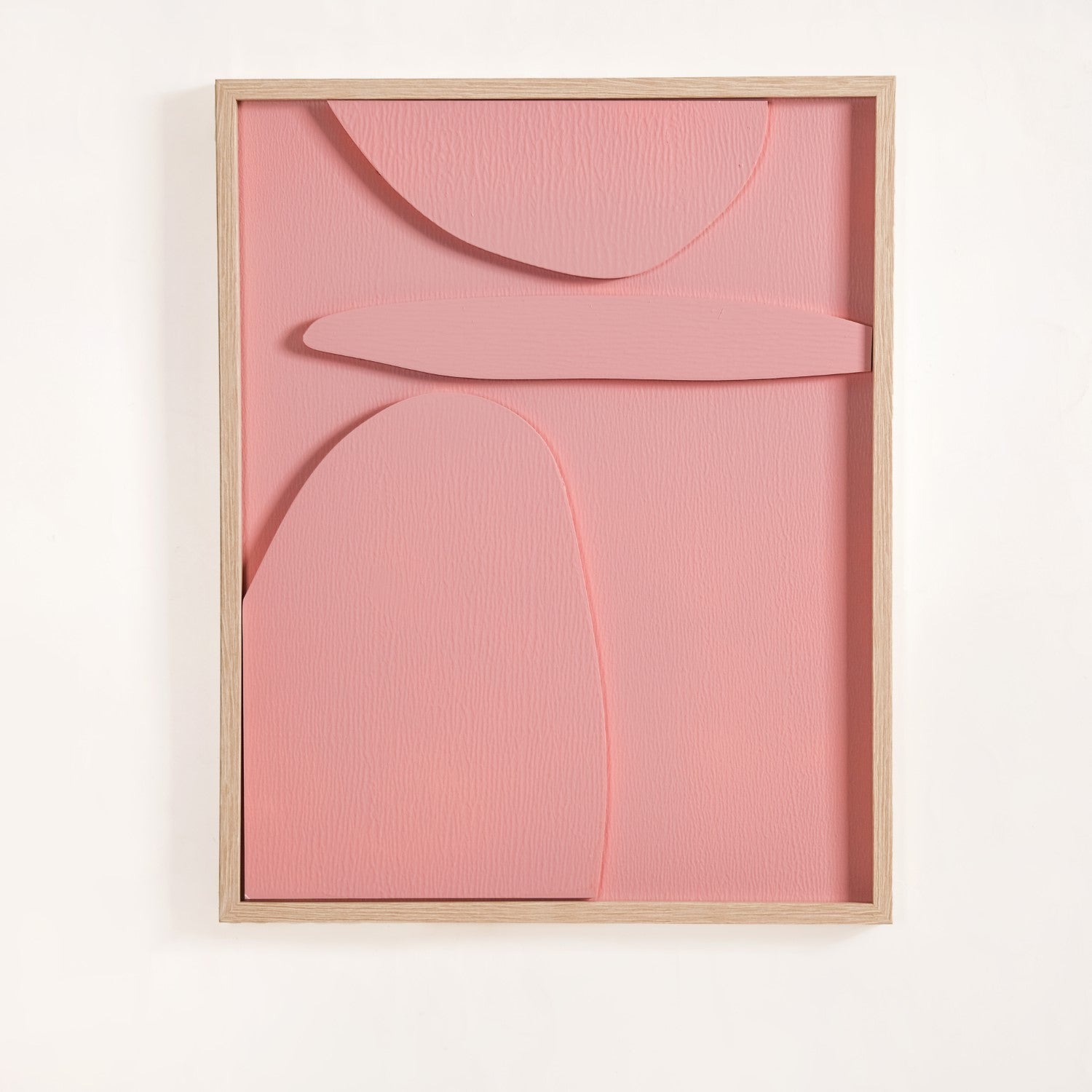 3D Abstract Wall Art Pink Set Of 2 20x16 Inch