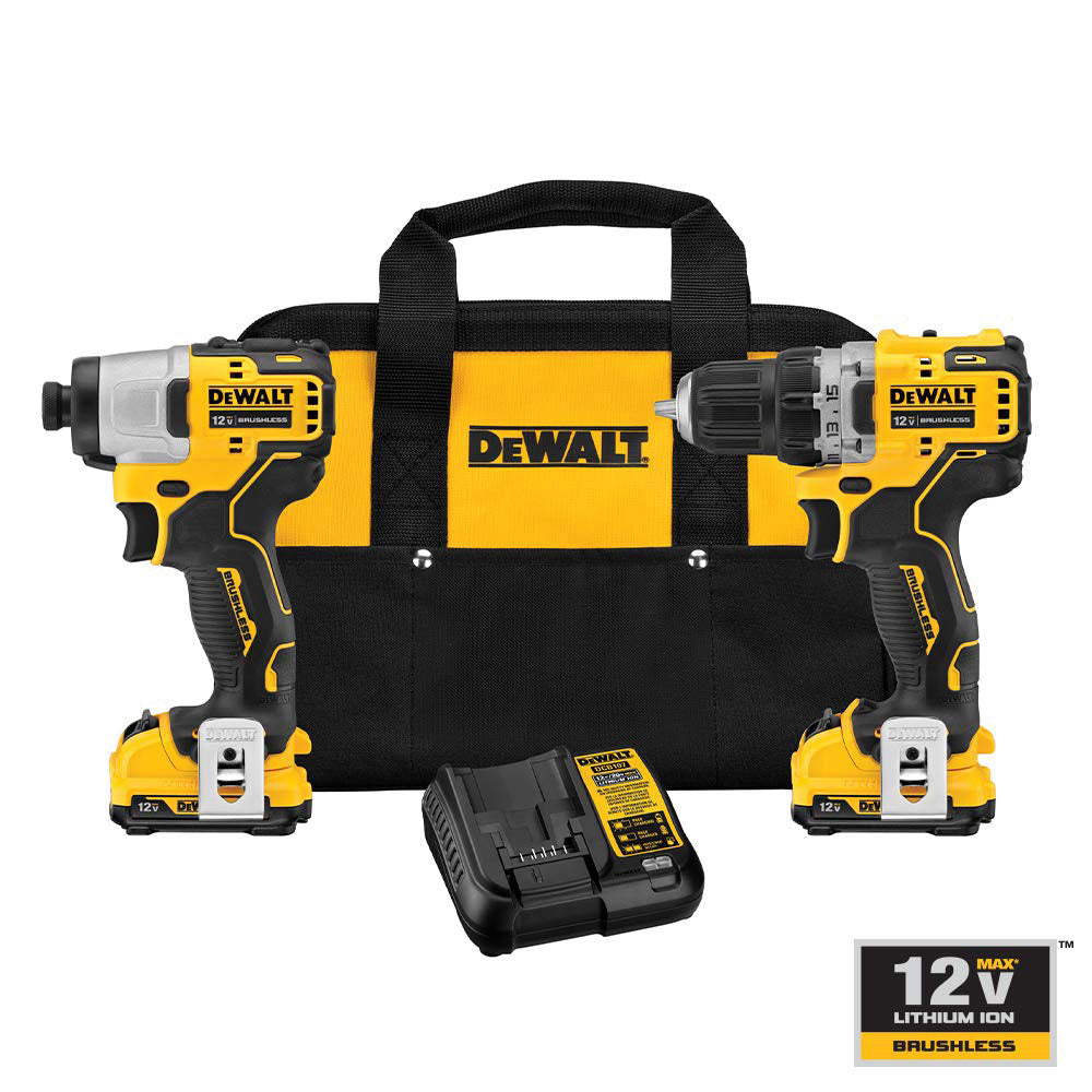 DeWalt DCK221F2 XTREME 12V MAX Brushless Cordless Drill & Impact Driver Kit