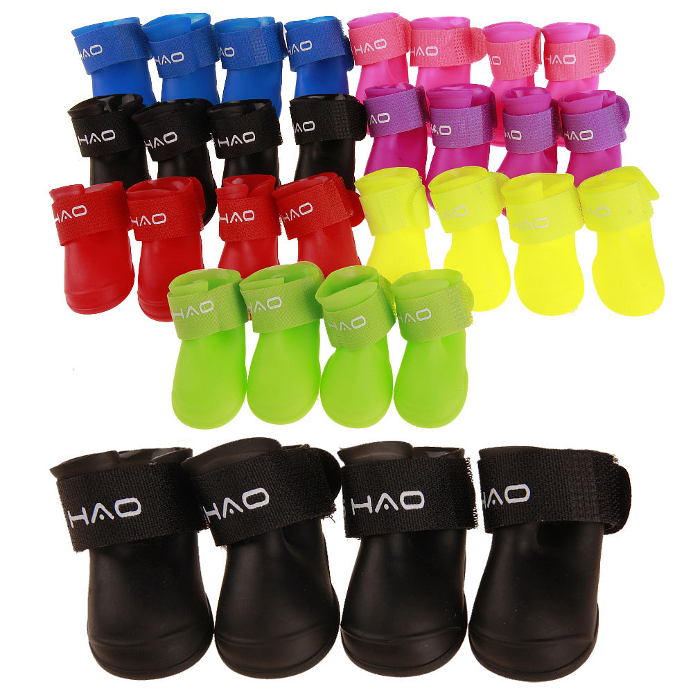 Multicolor Non-slip Dog Rain Shoes