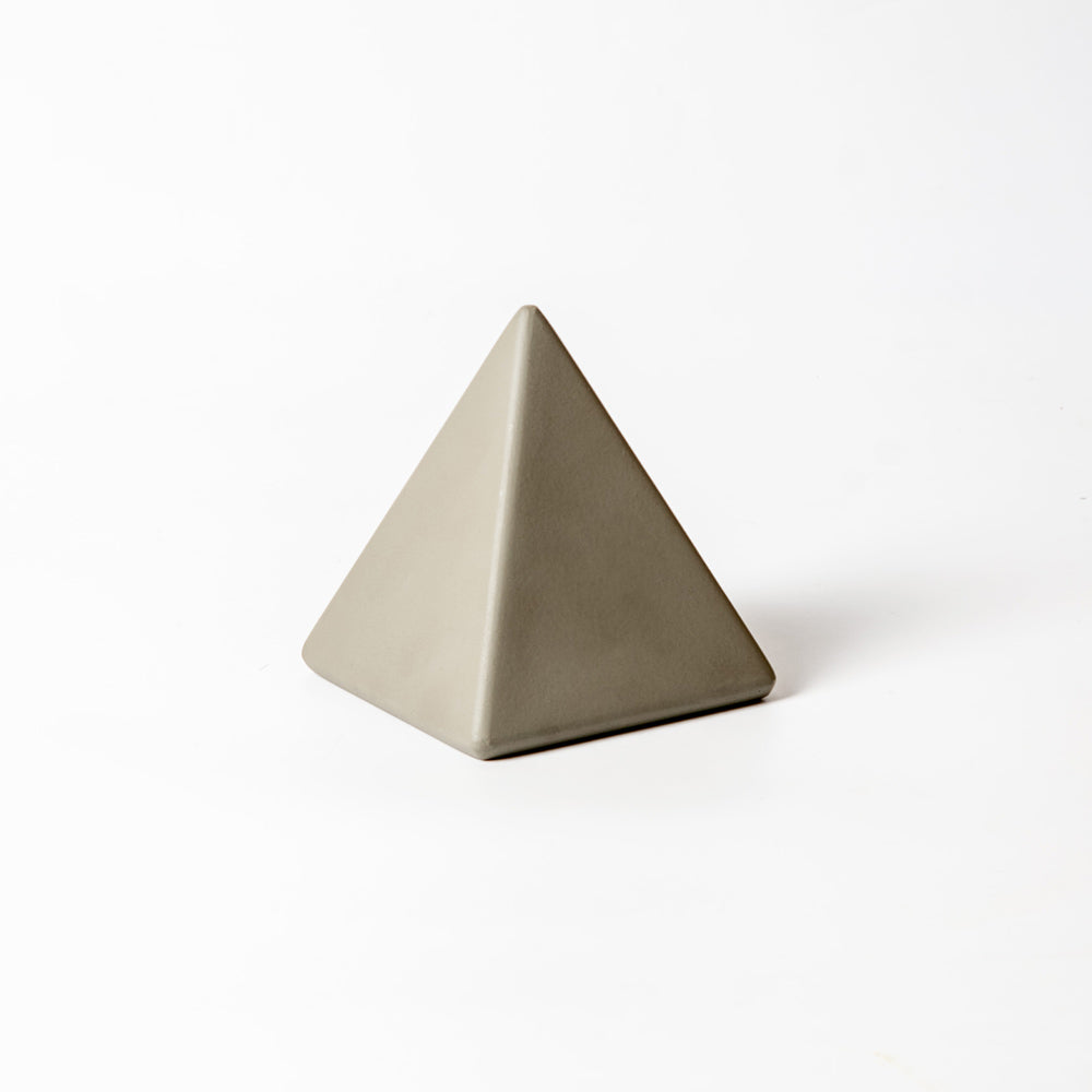 Concrete Pyramid Decorative Accent - Dark Grey