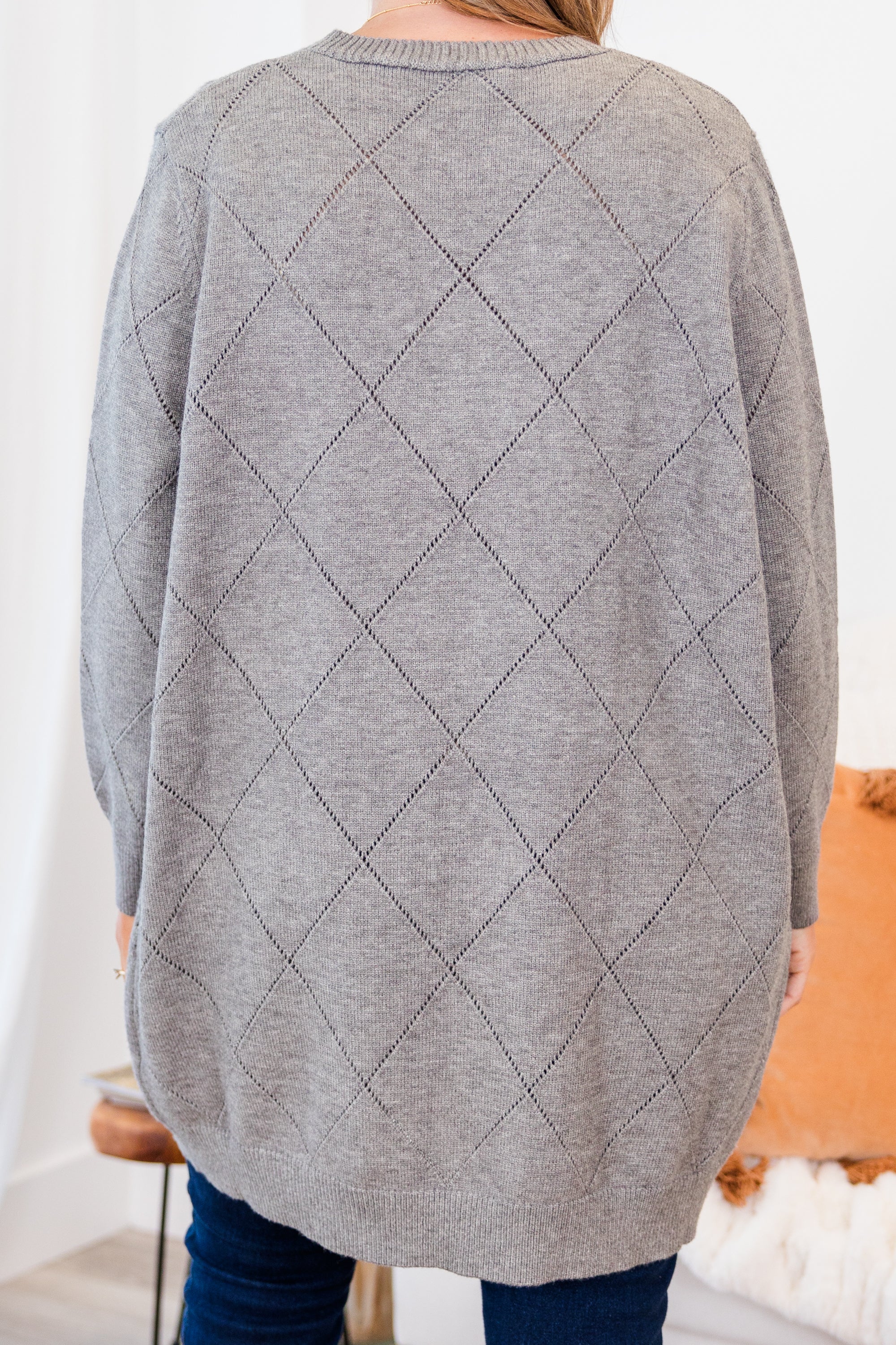 Take Your Time Babe Cardigan. Heather Gray