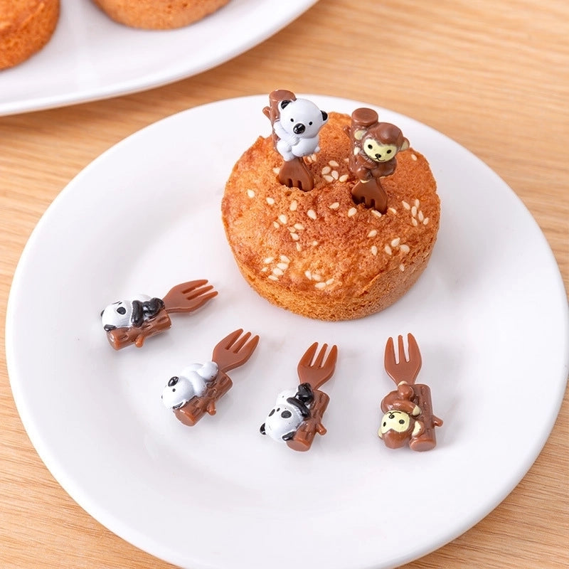 Fashion Car Plastic Fruit Fork 1 Set