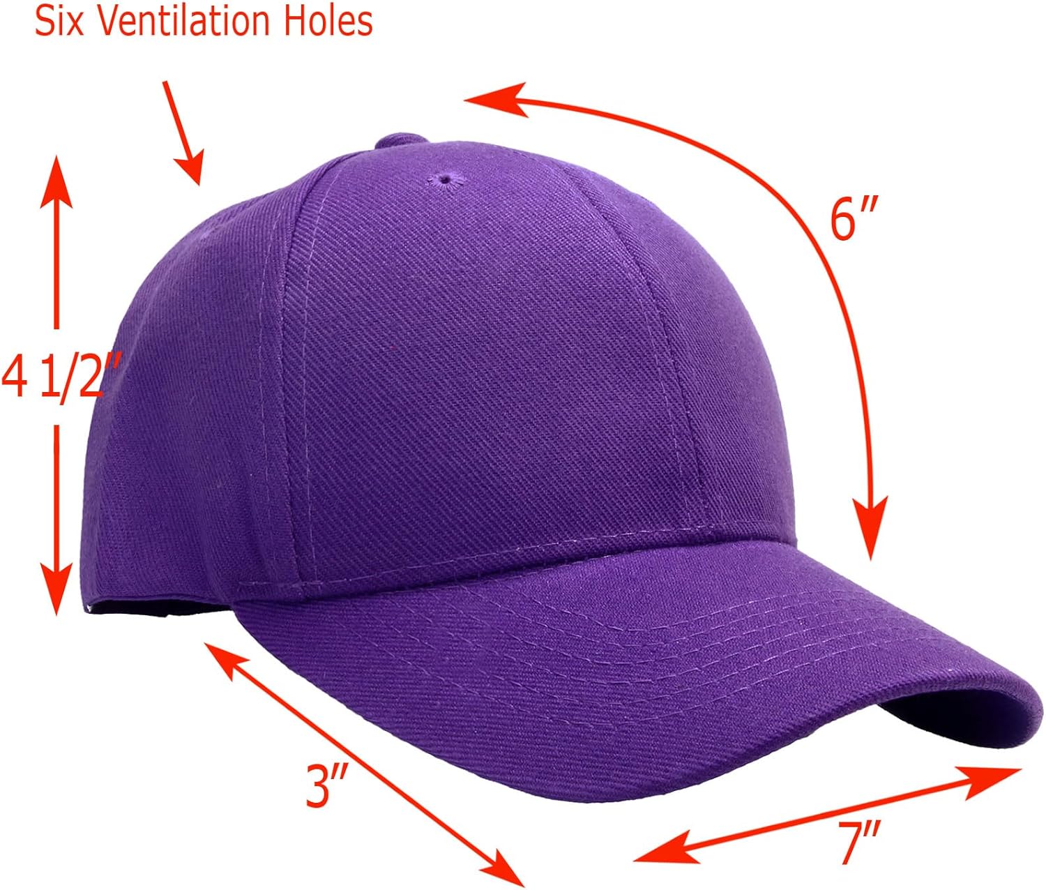 Falari Wholesale Bulk Lot 12-Pack Baseball Cap Adjustable Size Plain Blank Solid Color