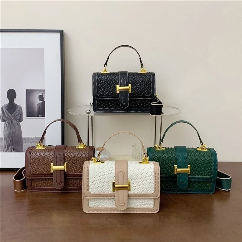 Women's Medium Pu Leather Solid Color Vintage Style Classic Style Flip Cover Crossbody Bag