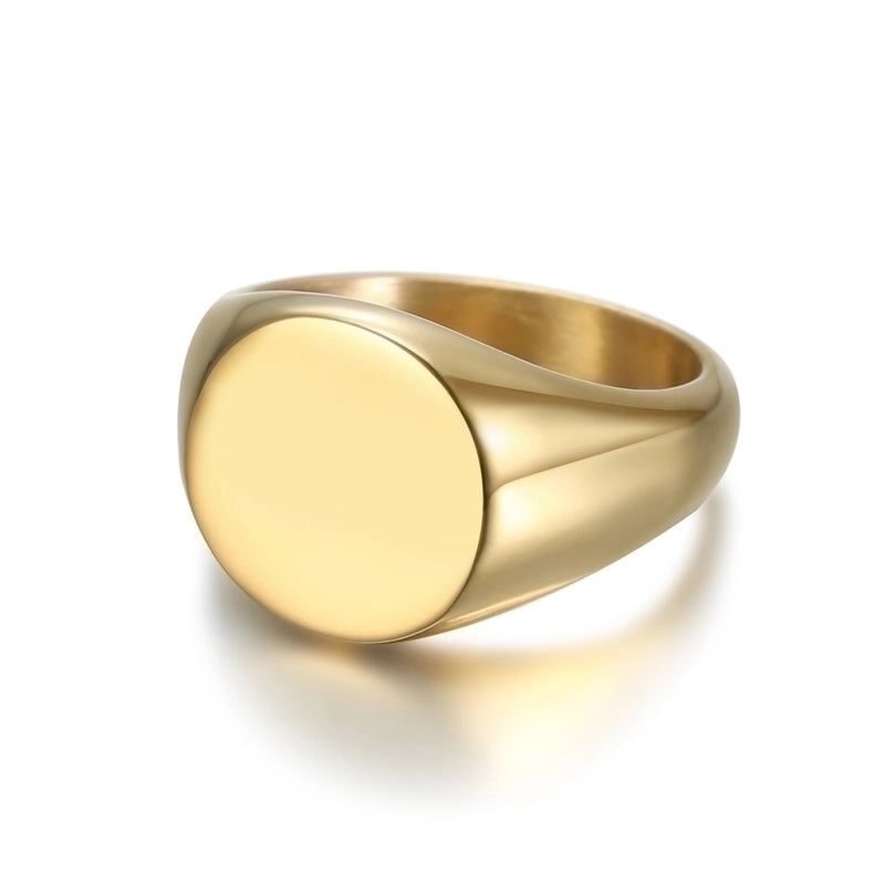 Jewelry Minimalist Solid Color 304 Stainless Steel Plating Stainless Steel Rings
