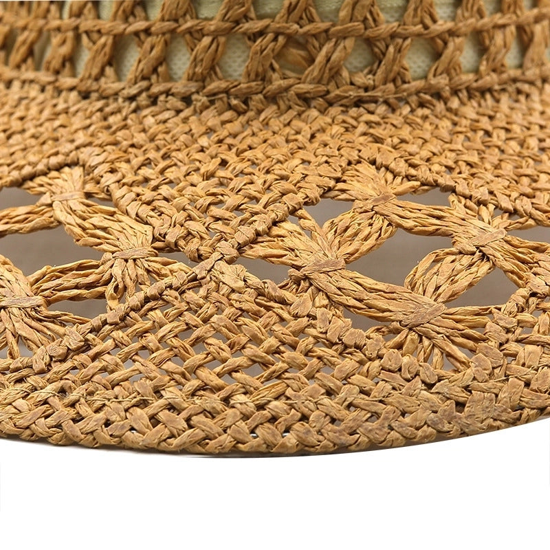 Women's Basic Solid Color Wide Eaves Straw Hat