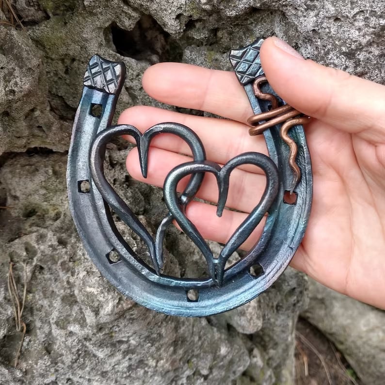 Last Day 49% OFF💥 - Forged handmade horseshoe-iron anniversary gifts