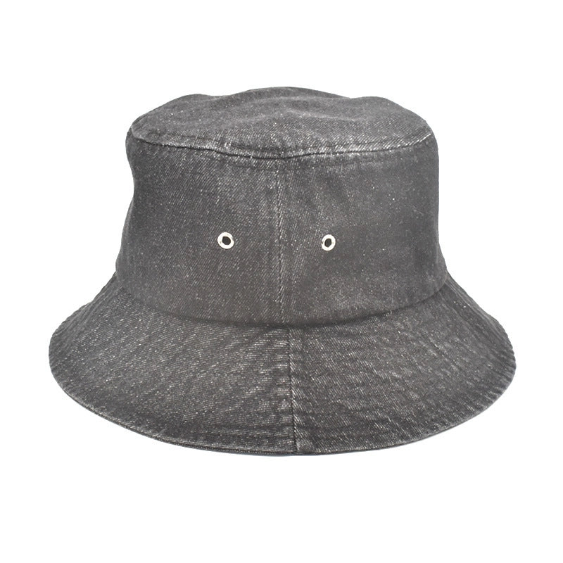 Unisex Minimalist Solid Color Wide Eaves Bucket Hat