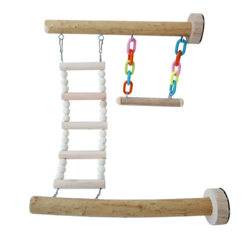 Wood Bird Perch Sleeping Stand Toy