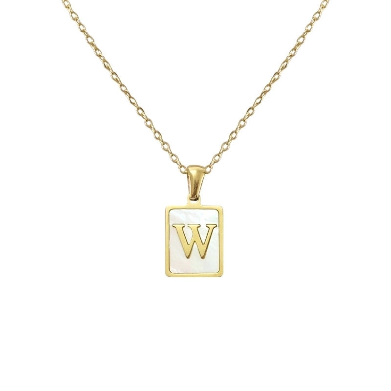 Casual Letter Titanium Steel Metal Pendant Necklace