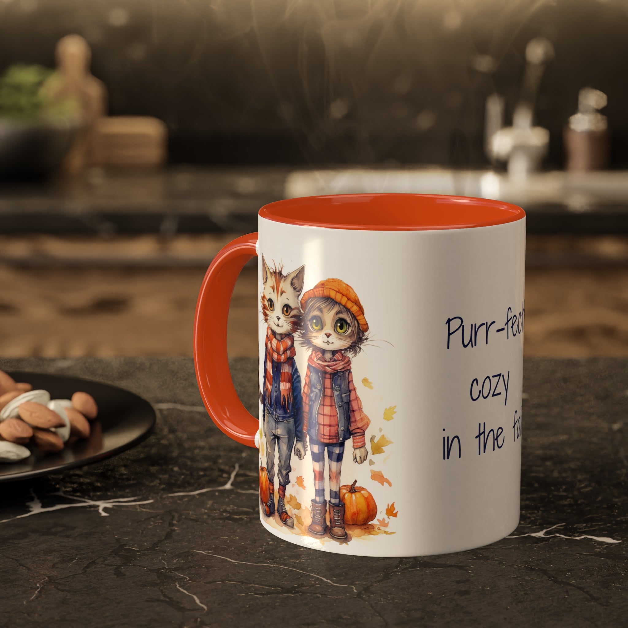 Finn & Olive Cozy Fall Kitties Mug