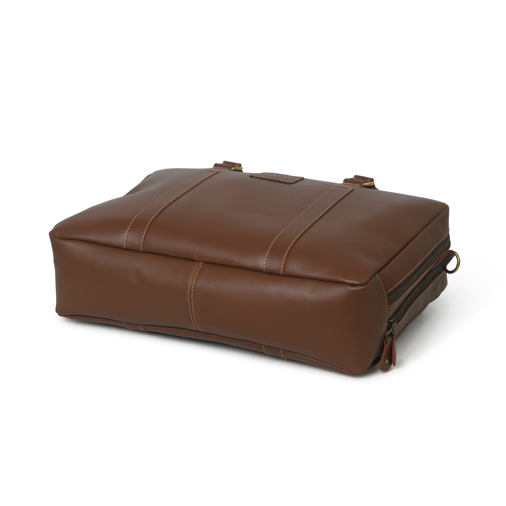 Brown Buffalo Leather Laptop Office Briefcase