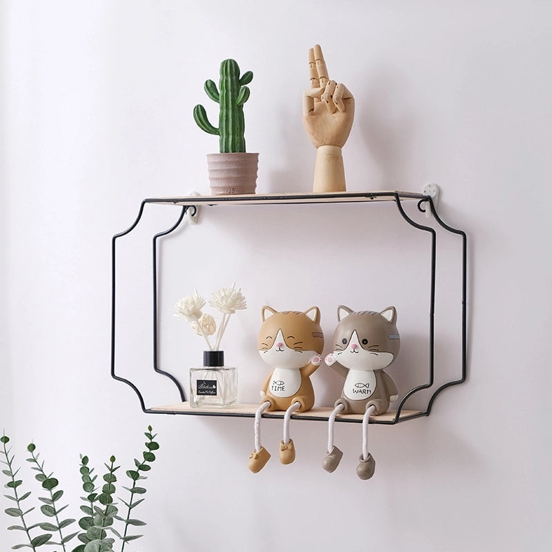 Cover Three-Wall Storage Rack Living Room Dining Room Wall Decoration Rack Wall Home Wall Hanging Bathroom Storage Rack