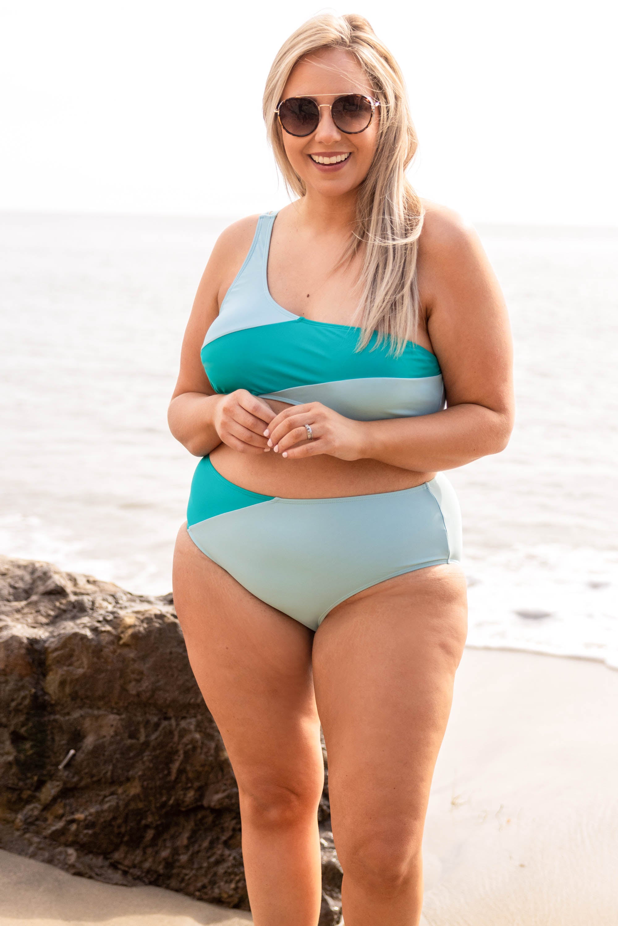 Love On The Horizon Swim Bottom. Mint