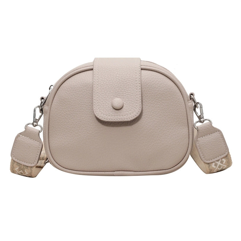 Women's Small Pu Leather Solid Color Streetwear Cloud Shape Flip Cover Crossbody Bag