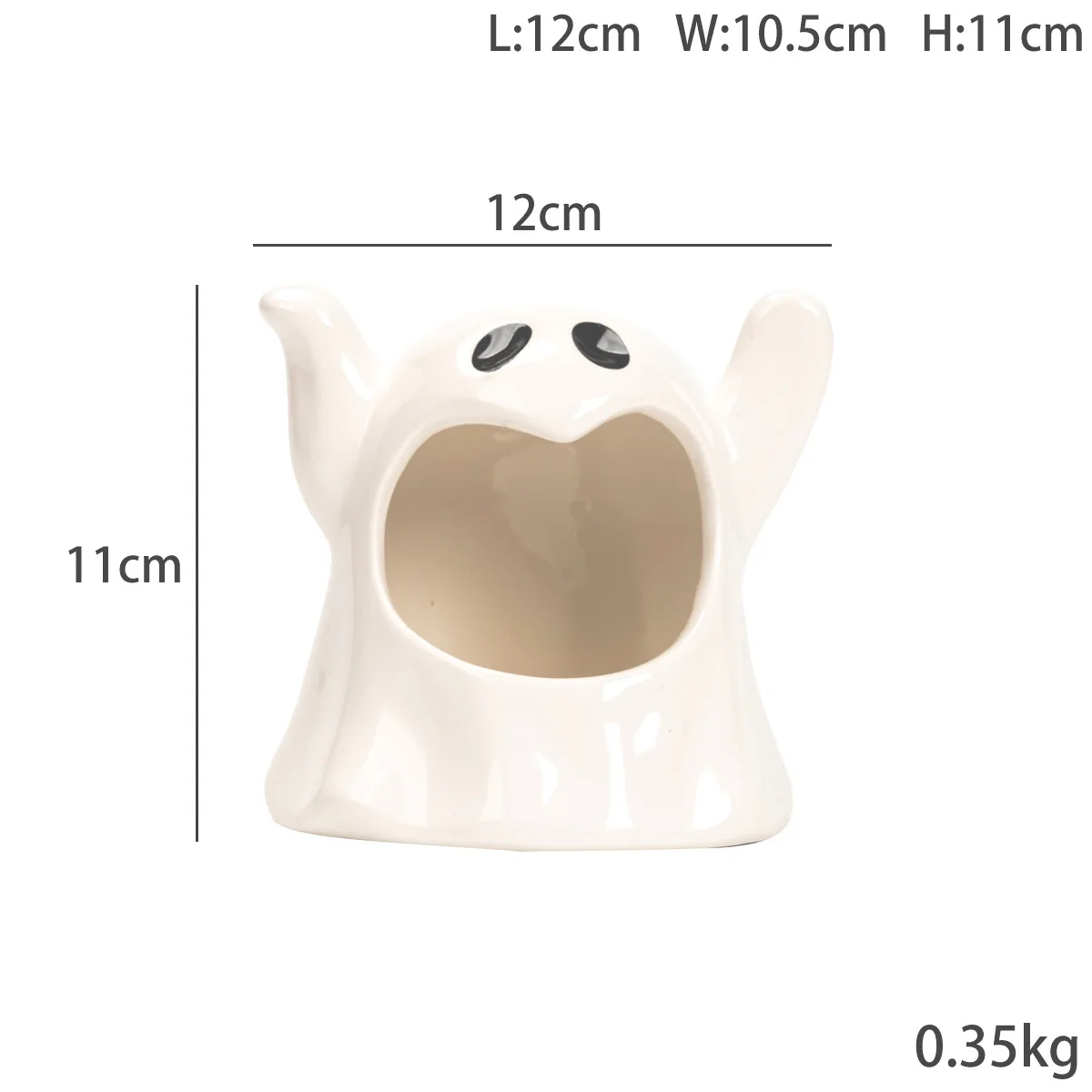 Halloween atmosphere ornaments with white ceramic ghosts for home decoration