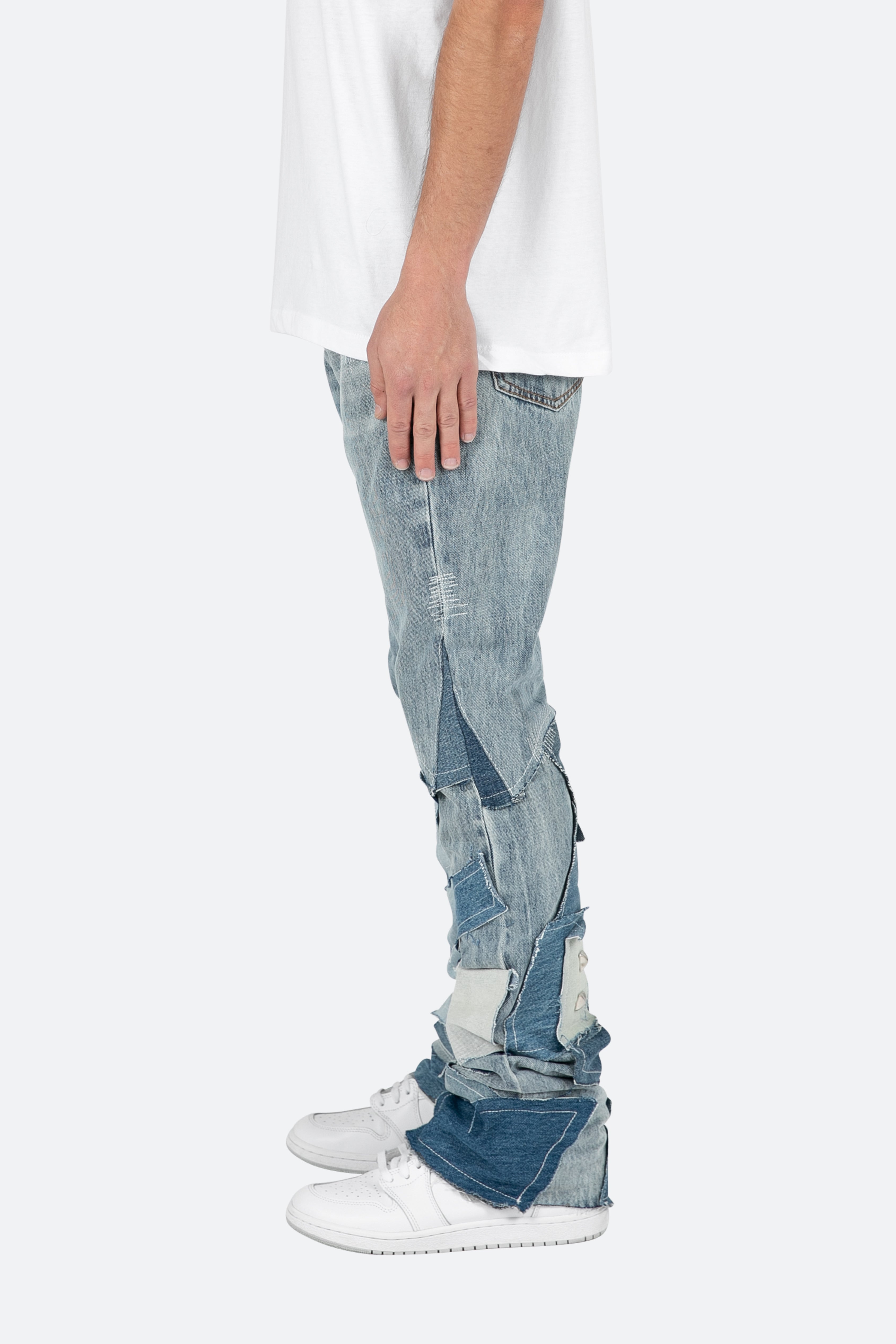 B424 Patch Flare Denim - Blue