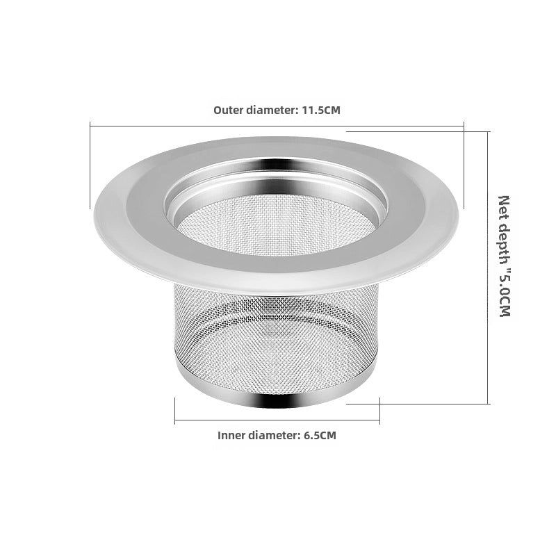 Kitchen Filter Drain Net Sink 304 Stainless Steel Filter Sink Garbage Artifact Sewer Drain Funnel