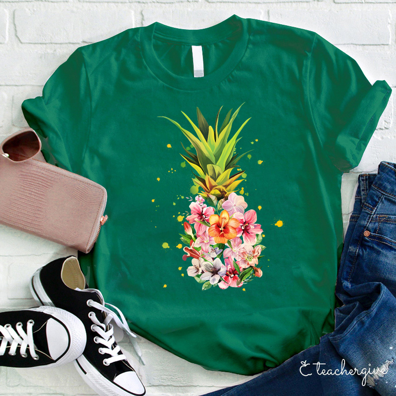 Pineapple Are Blooming Teacher T-Shirt