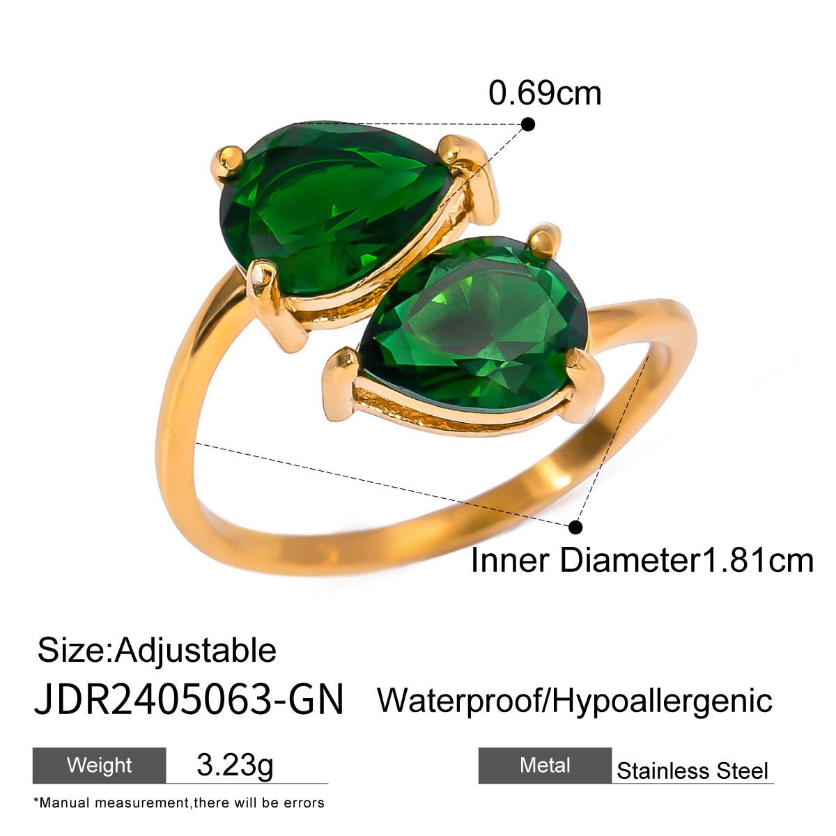 Jie Ding Stainless Steel Ring Titanium Steel Female Niche Design Ring Ring