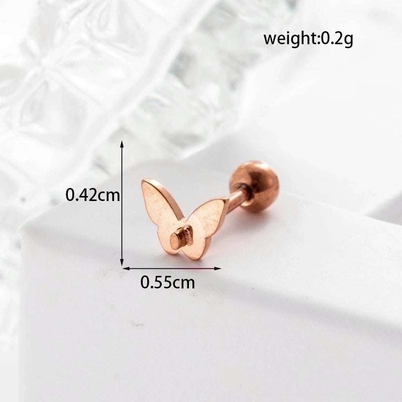 Ear Cartilage Rings & Studs Geometric 316L Stainless Steel  Plating