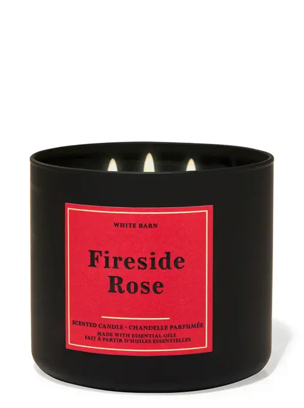 Bath & Body Works Fireside Rose 3-Wick Candle