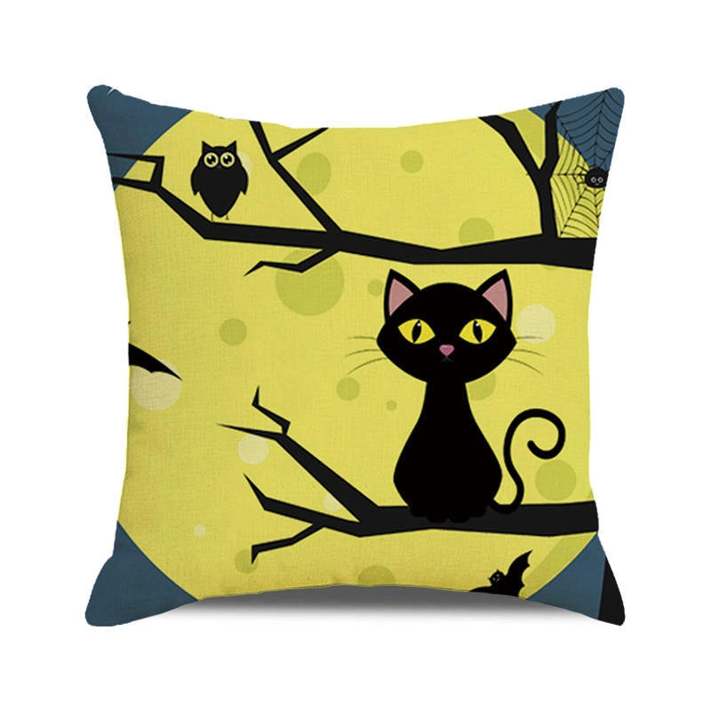 Halloween Cartoon Style Letter Dog Cat PP Cotton Couch & Sofa Decor