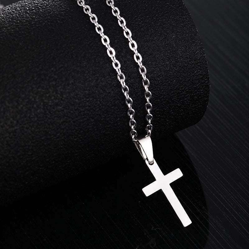 Stainless Steel 18K Gold Plated Modern Style Minimalist Plating Cross None Pendant Necklace Long Necklace